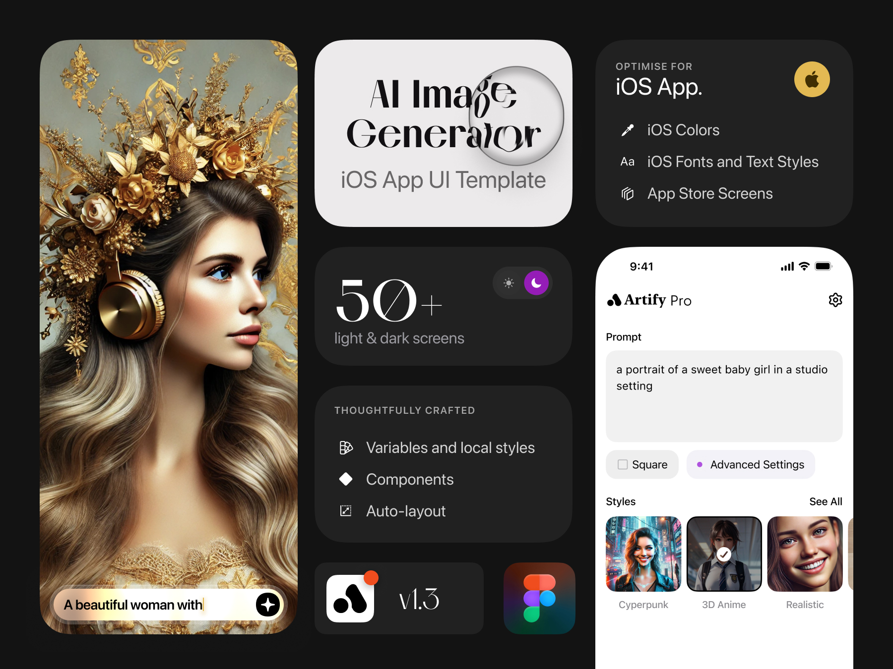 Artify: AI Image Generator iOS UI Kit